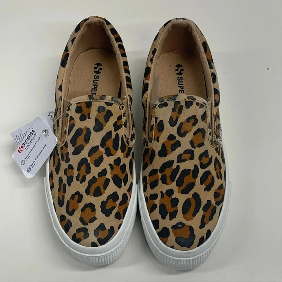 NWT Superga Women’s 2306 Suede K Leopard Print Sneaker Size 5 - Picture 3 of 10